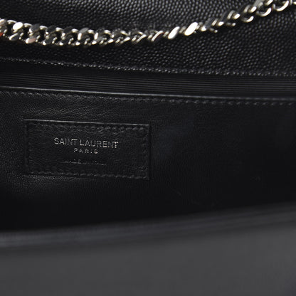 Saint Laurent Grain De Poudre Medium Classic Monogram Kate Satchel Black 7 of 7