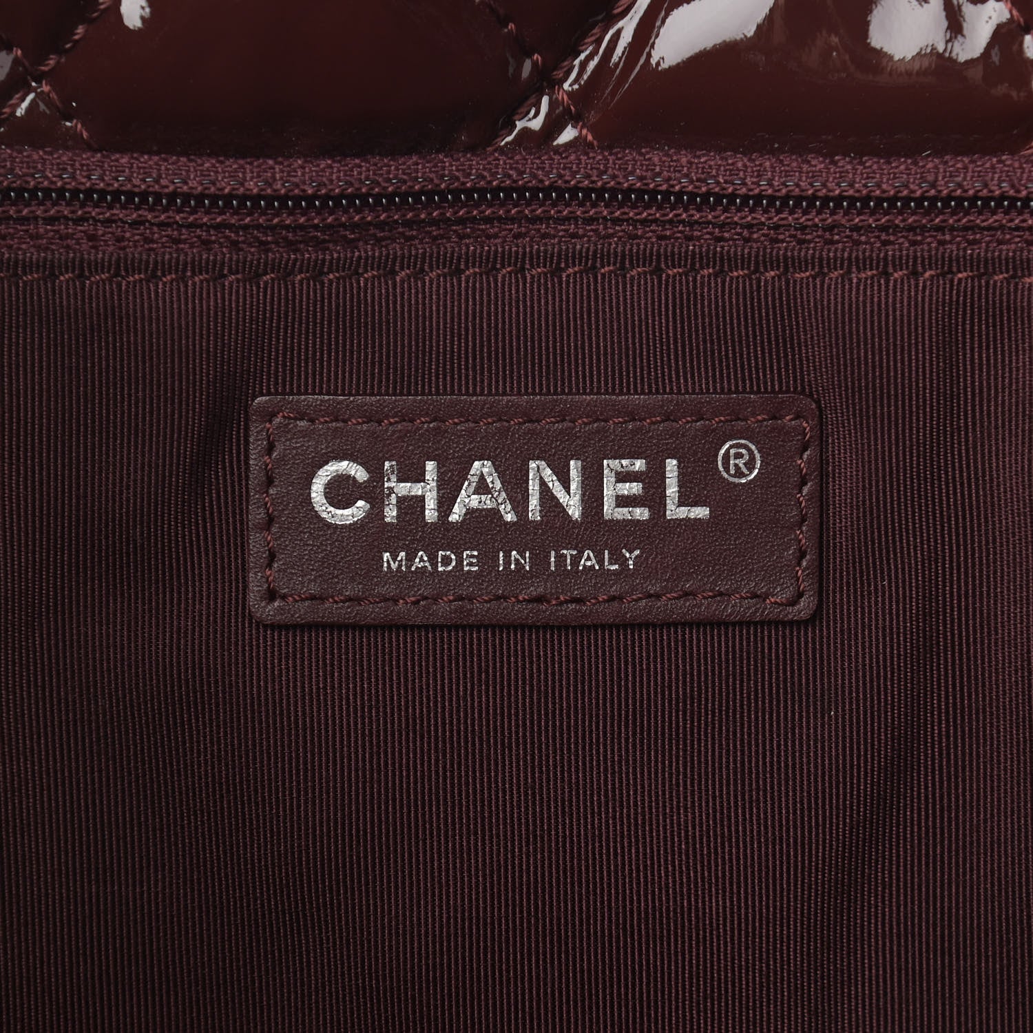 Chanel Patent Quilted Large Chic and Glitter Tote Dark Red 6 of 11