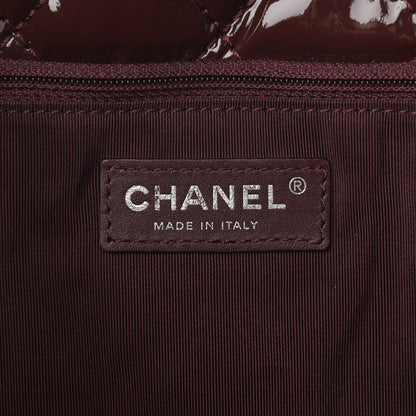 Chanel Patent Quilted Large Chic and Glitter Tote Dark Red 6 of 11