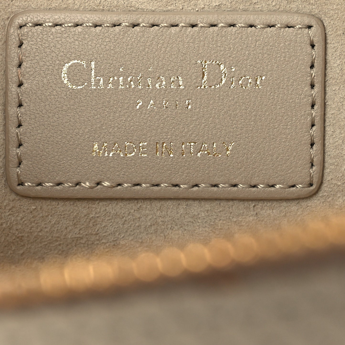 Lambskin Cannage Small Diortravel Vanity Case Light Beige