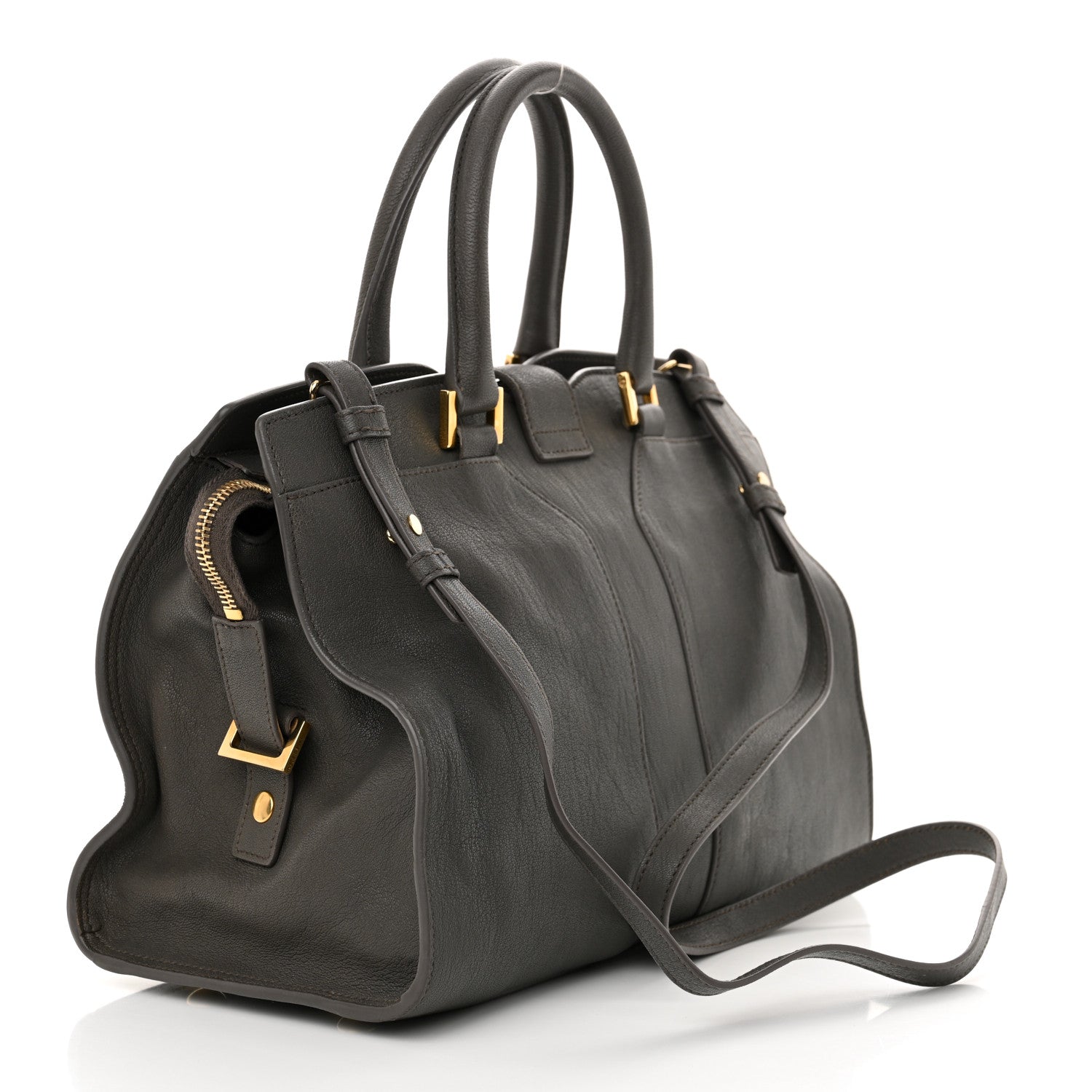 Saint Laurent Sheepskin Small Cabas Chyc Grey 3 of 13