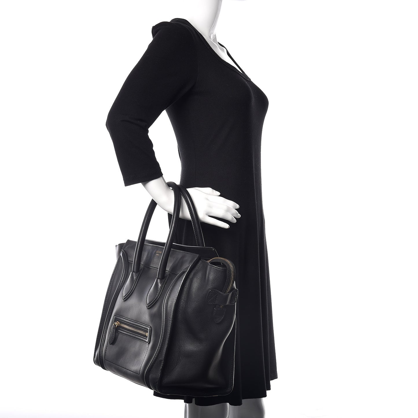 Smooth Calfskin Mini Luggage Black