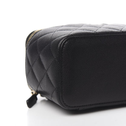 Chanel Caviar Quilted Small Vanity Case With Chain Black 7 of 10