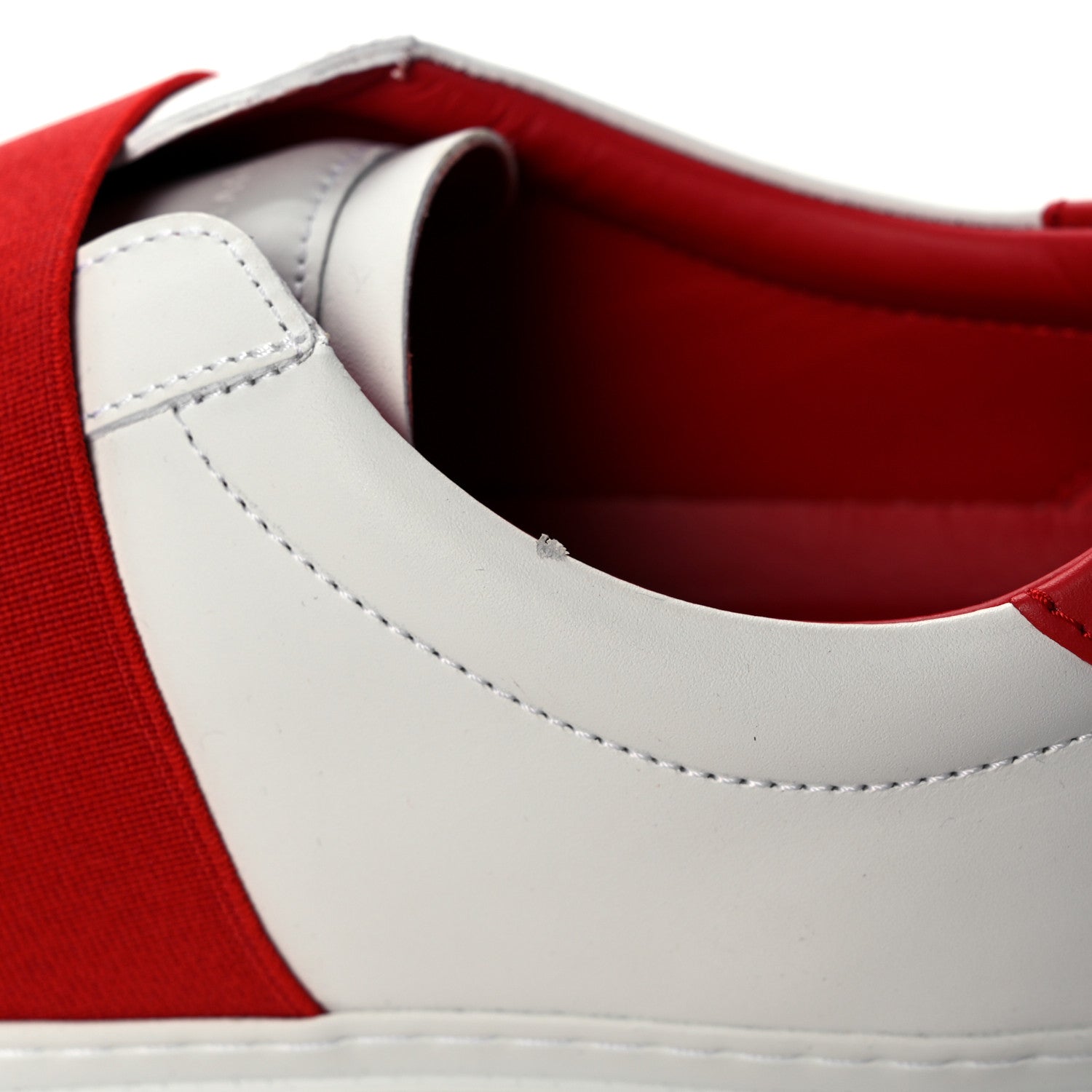 Givenchy Calfskin Band Logo Womens Urban Street Sneakers 39.5 White Red 8 of 11