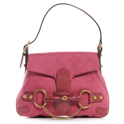 Gucci Monogram Horsebit Chain Flap Bag Fuchsia 1 of 7