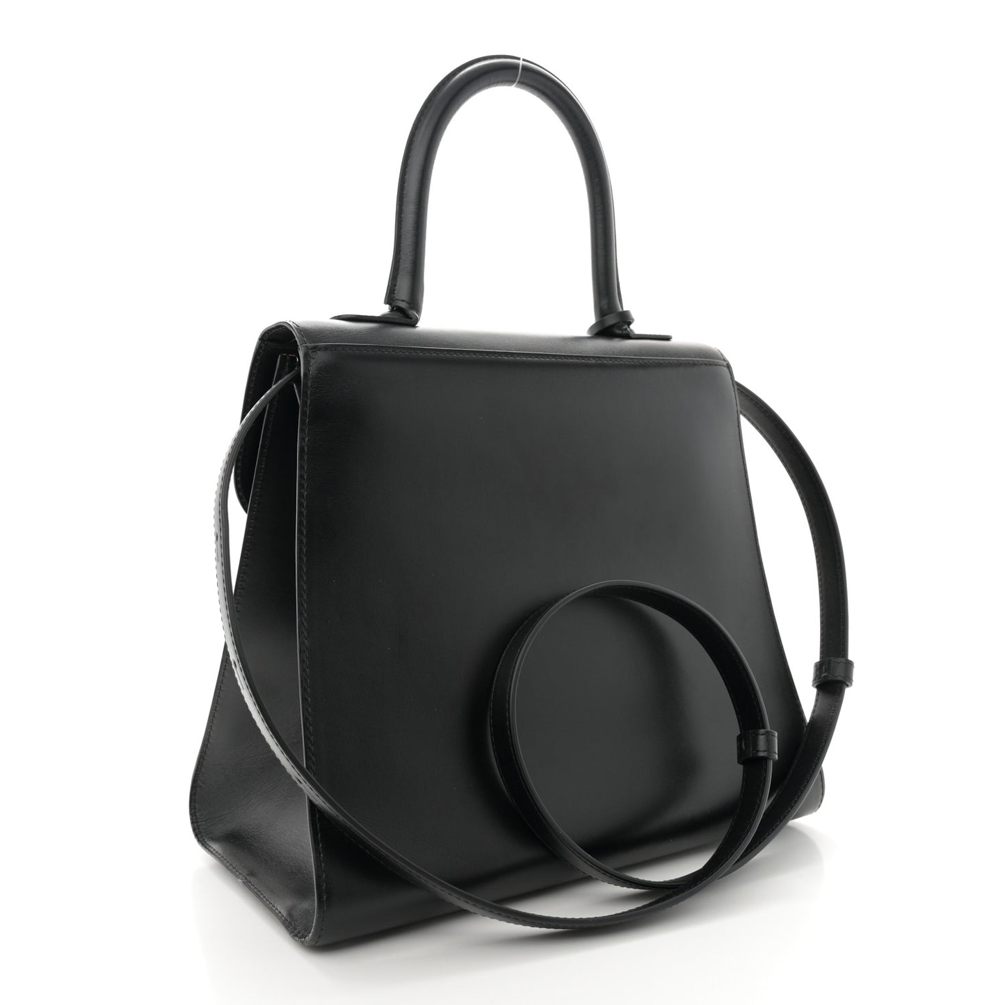 Calfskin MM L'Humour Brillant Satchel Black