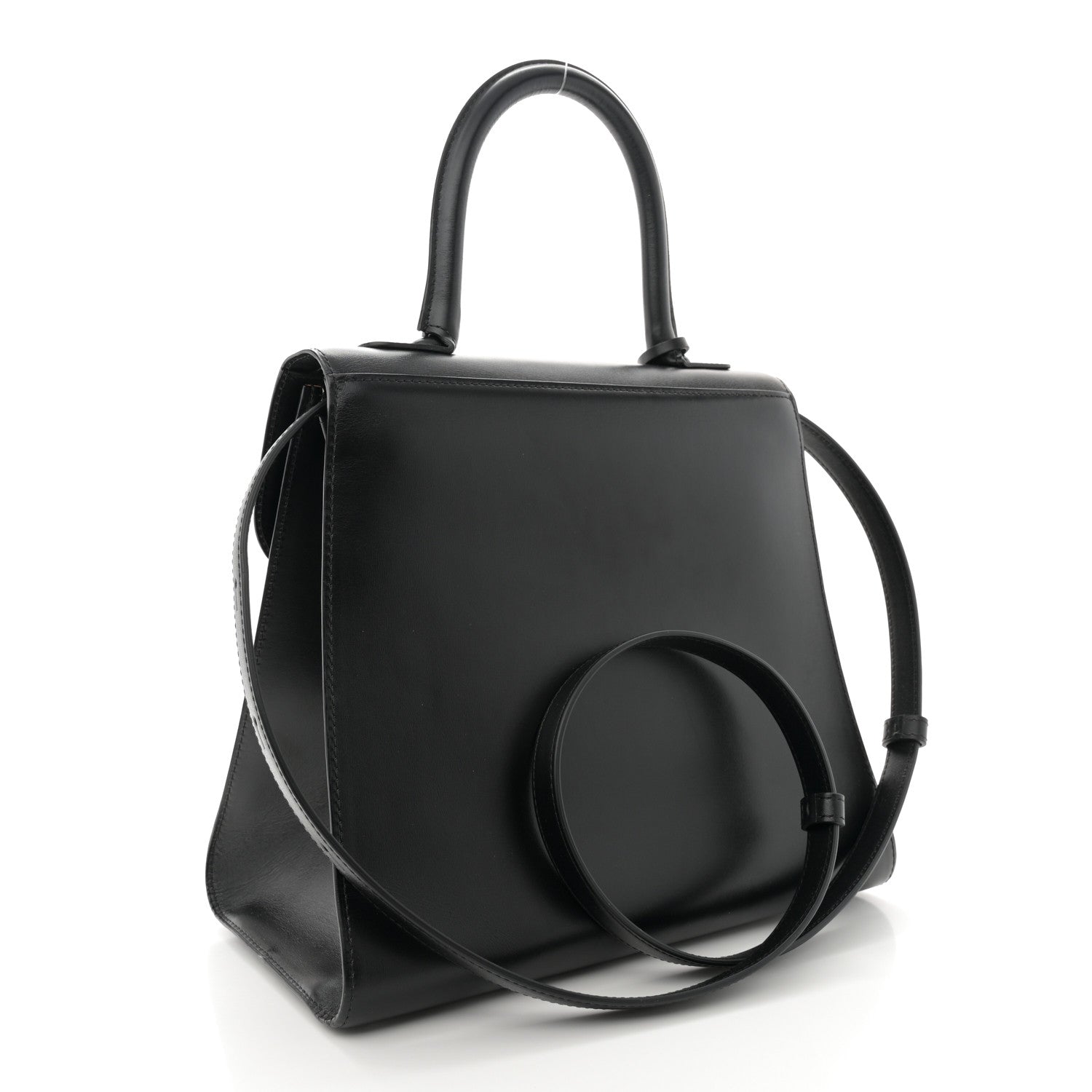 Delvaux Calfskin MM L'Humour Brillant Satchel Black 3 of 12