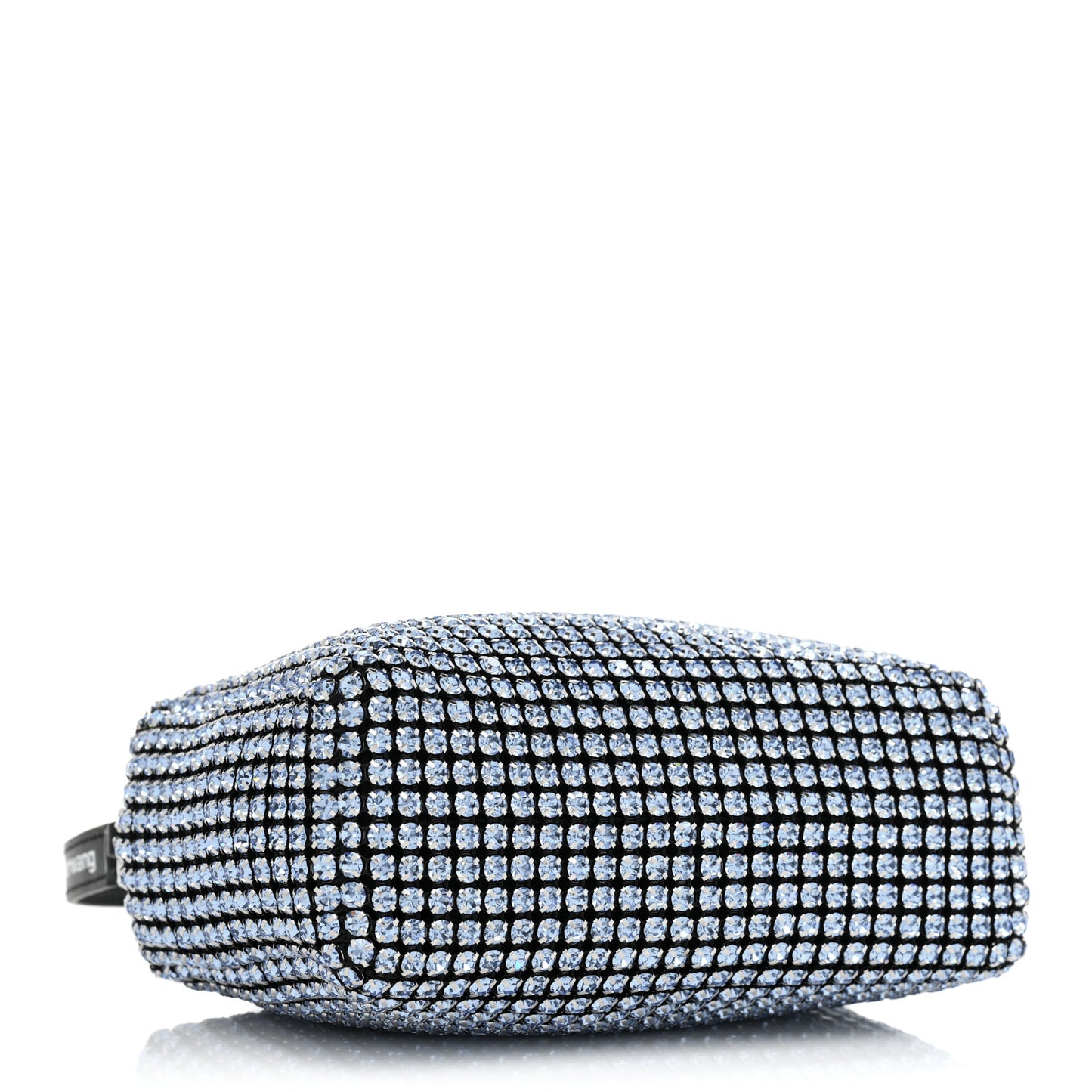 Mesh Crystal Rhinestone Mini Heiress Pouch Baby Blue
