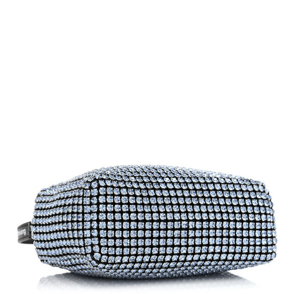 Alexander Wang Mesh Crystal Rhinestone Mini Heiress Pouch Baby Blue 4 of 8