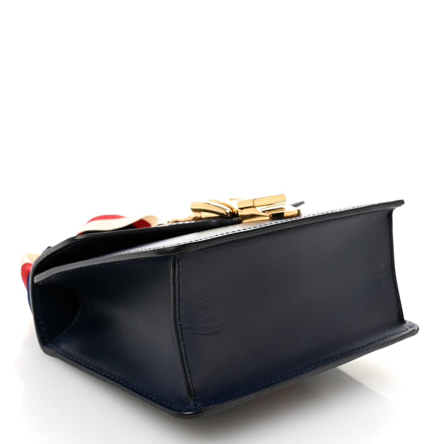 Gucci Calfskin Mini Sylvie Chain Shoulder Bag Blue Agata 4 of 11
