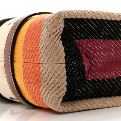 Chloe Cotton Calfskin Medium Woody Striped Tote Multicolor 10 of 11