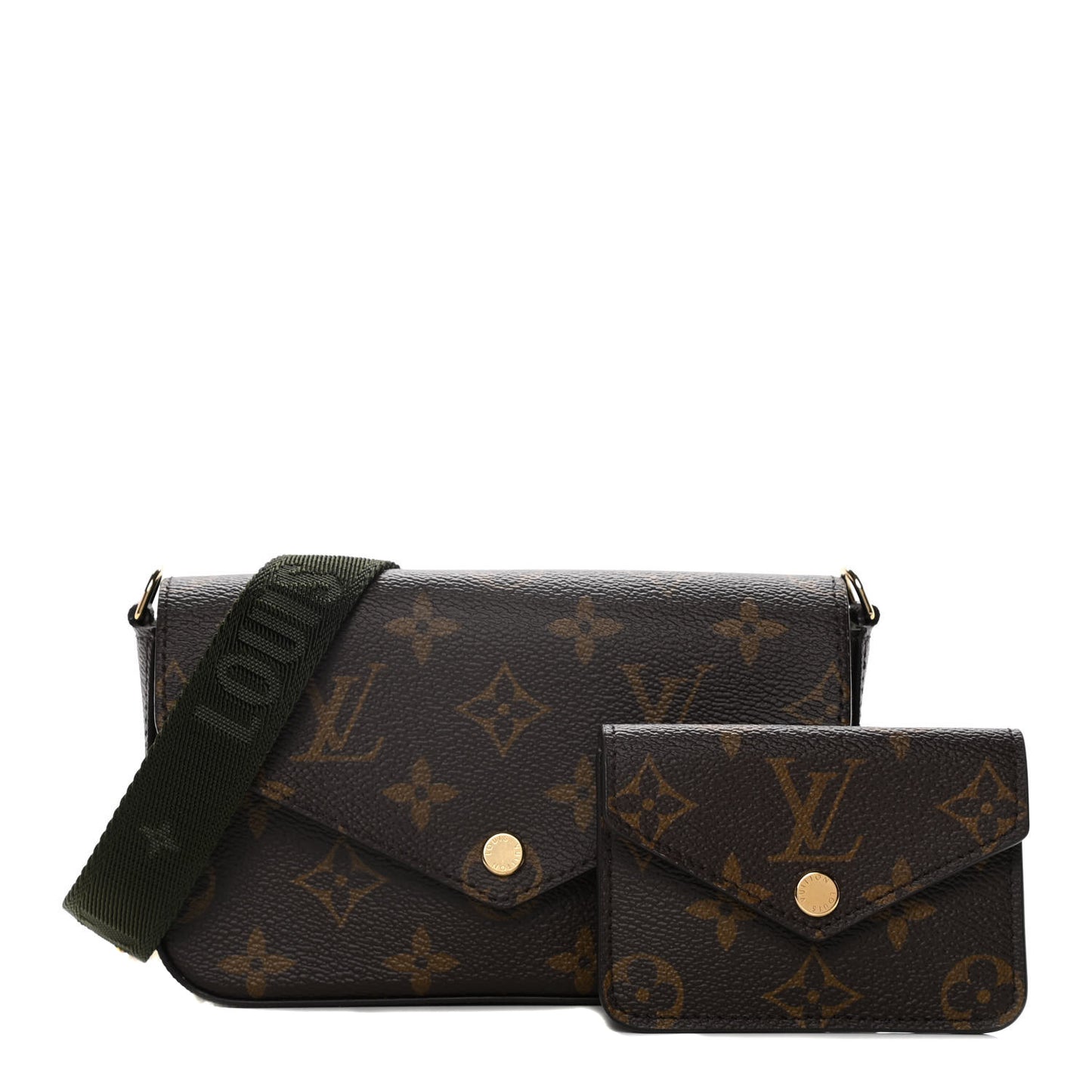 Monogram Felicie Strap & Go Kaki