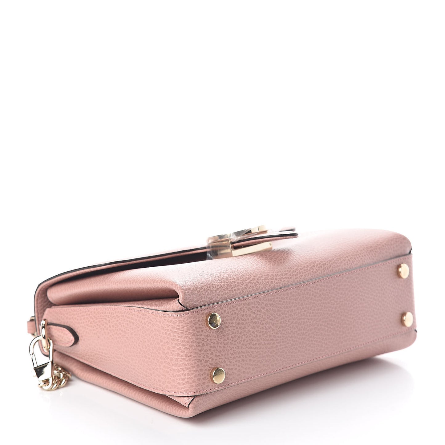 Dollar Calfskin Interlocking G Top Handle Shoulder Bag Soft Pink