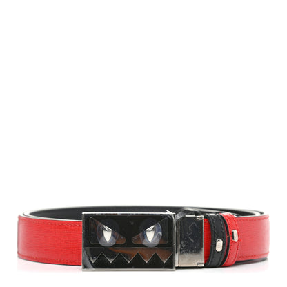 Fendi Vitello Monster Eyes Buckle Belt 120 48 Black 1 of 4