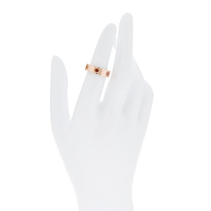 Cartier 18K Pink Gold Sapphire Garnet Amethyst 5.5mm LOVE Ring 50 5.25 2 of 4
