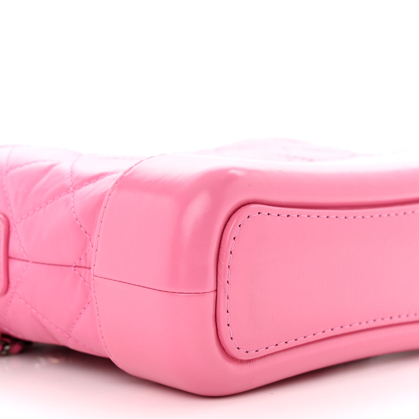 Aged Calfskin Quilted Small Gabrielle Hobo Rose