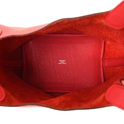 Hermes Taurillon Clemence Picotin Lock 18 PM Bougainvillea 5 of 12
