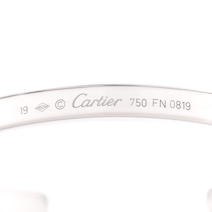 Cartier 18K White Gold LOVE Cuff Bracelet 19 4 of 4