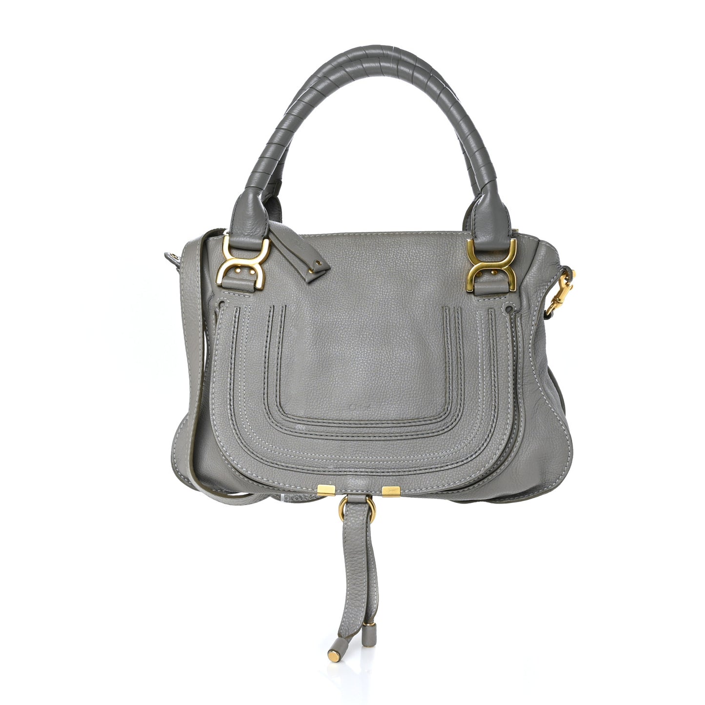 Calfskin Medium Marcie Satchel Cashmere Grey