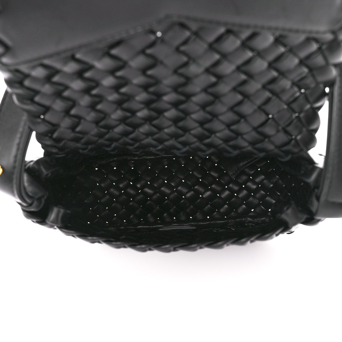 Nappa Intrecciato Small Cobble Shoulder Bag Black