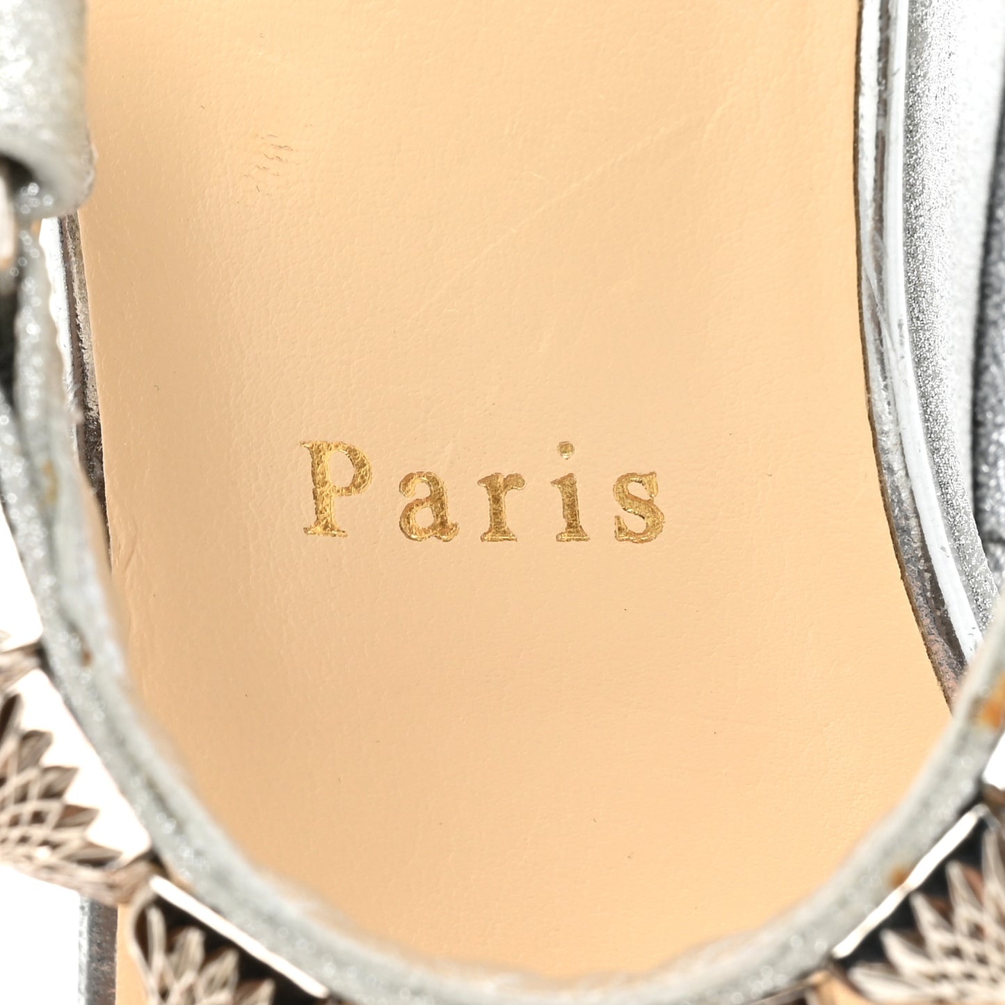 Glitter Nappa Mica Pyraclou 110 Wedge Sandals 41 Silver