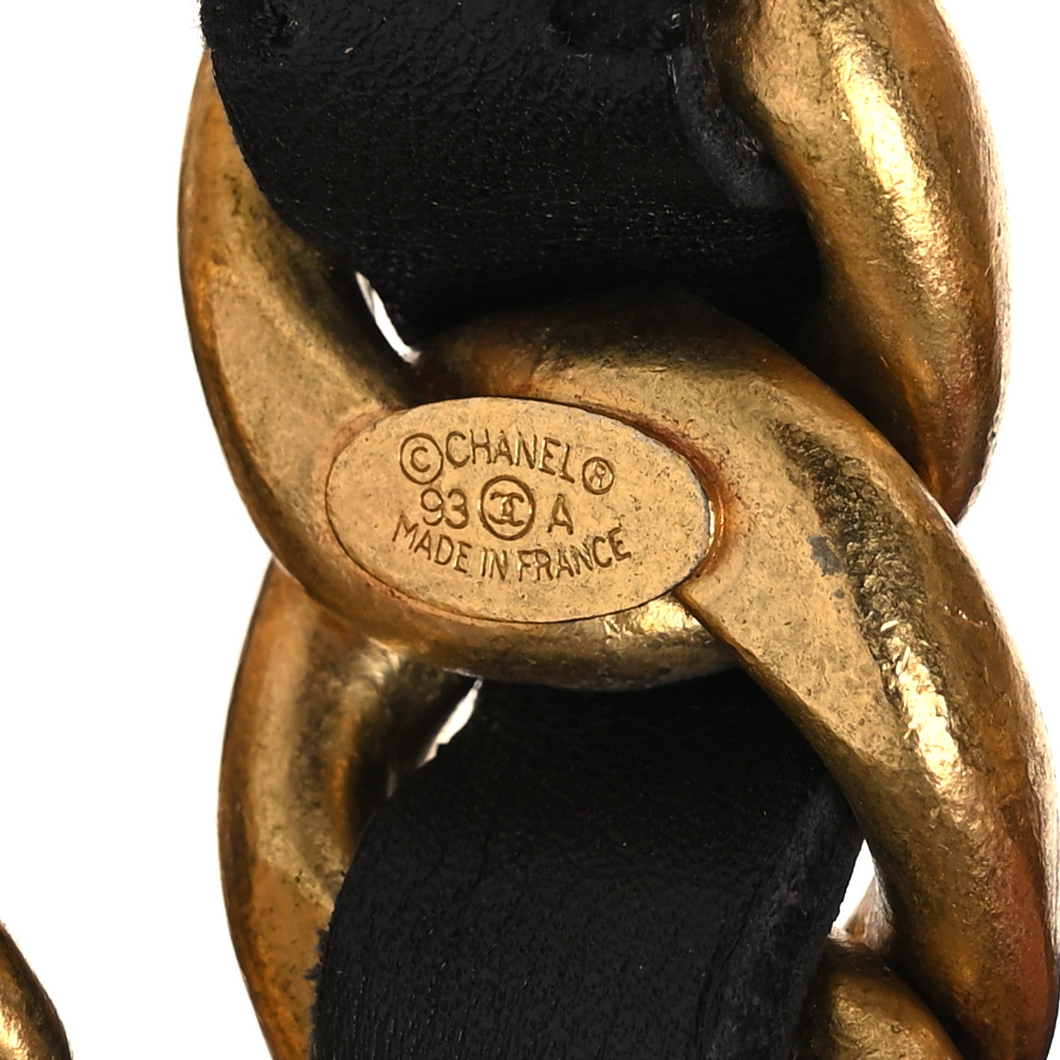 Chanel Lambskin Chain CC Medallion Belt Black Gold 4 of 5