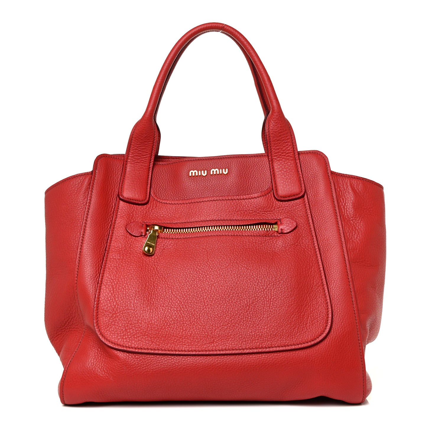 Vitello Daino Tote Red