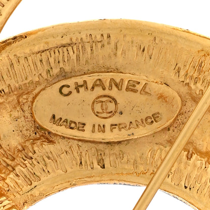 Chanel Metal Quilted Large CC Brooch Gold 4 of 6