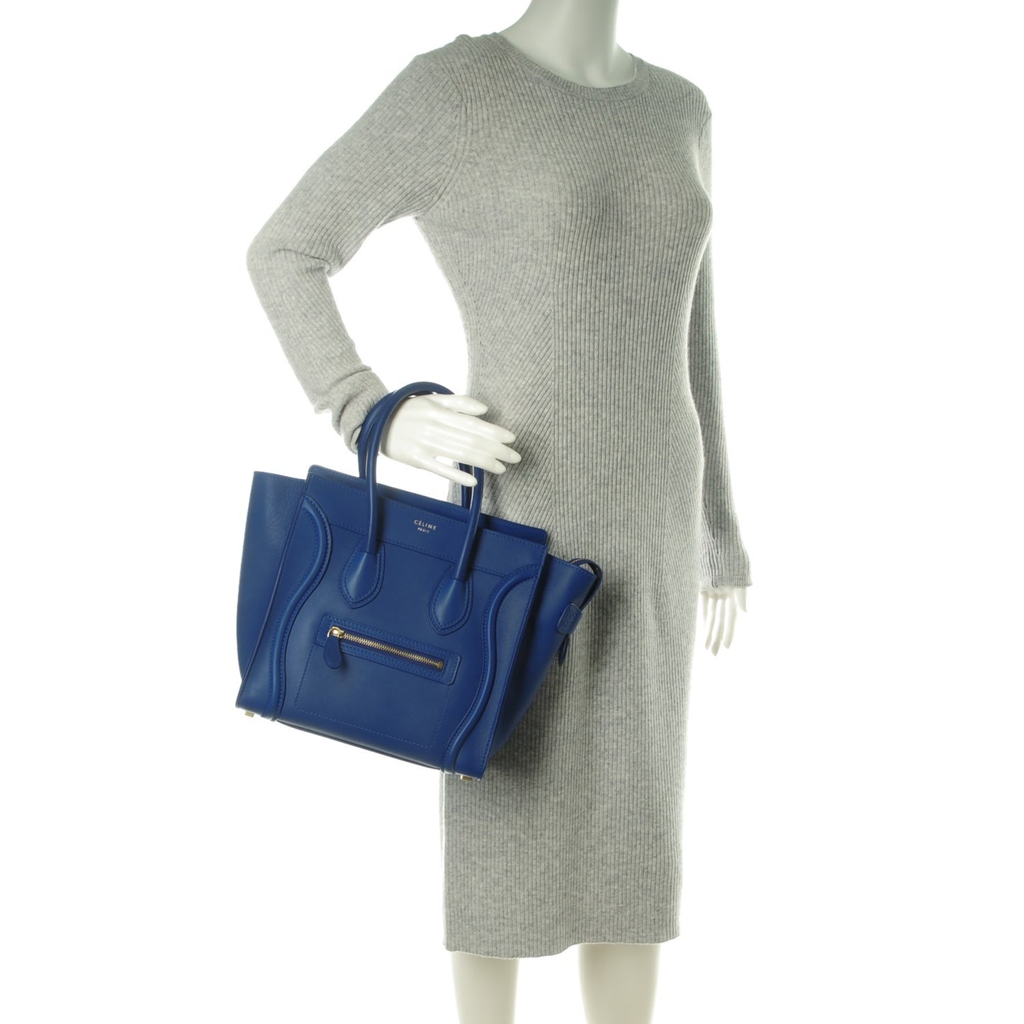 Smooth Calfskin Micro Luggage Royal Blue