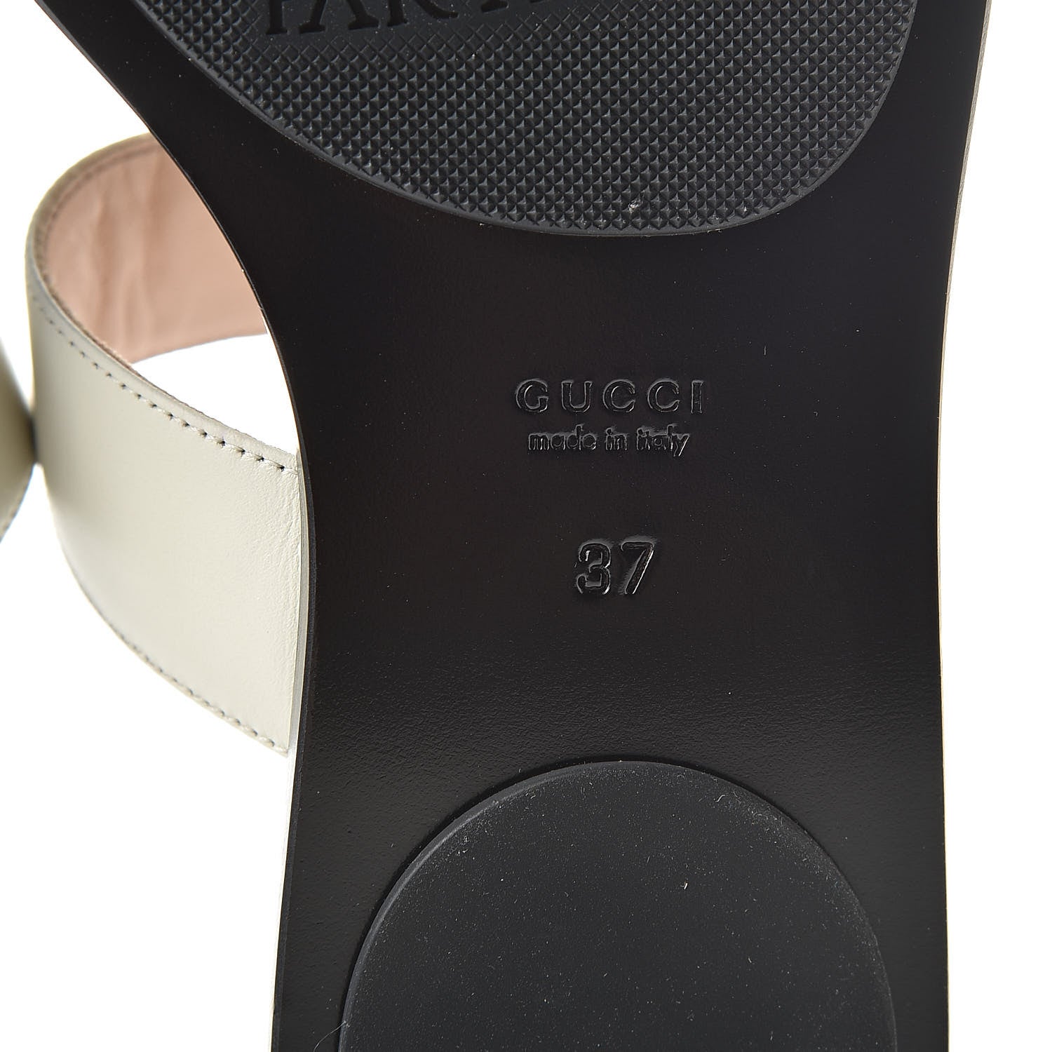 Gucci Calfskin GG Marmont Thong Sandals 37 Mystic White 6 of 8