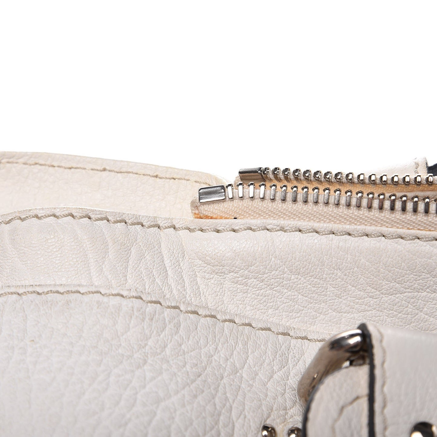 Calfskin Medium Paddington Satchel White