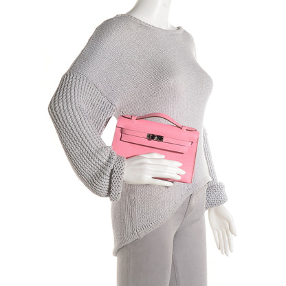 Hermes Epsom Kelly Pochette Clutch Rose Confetti 2 of 14