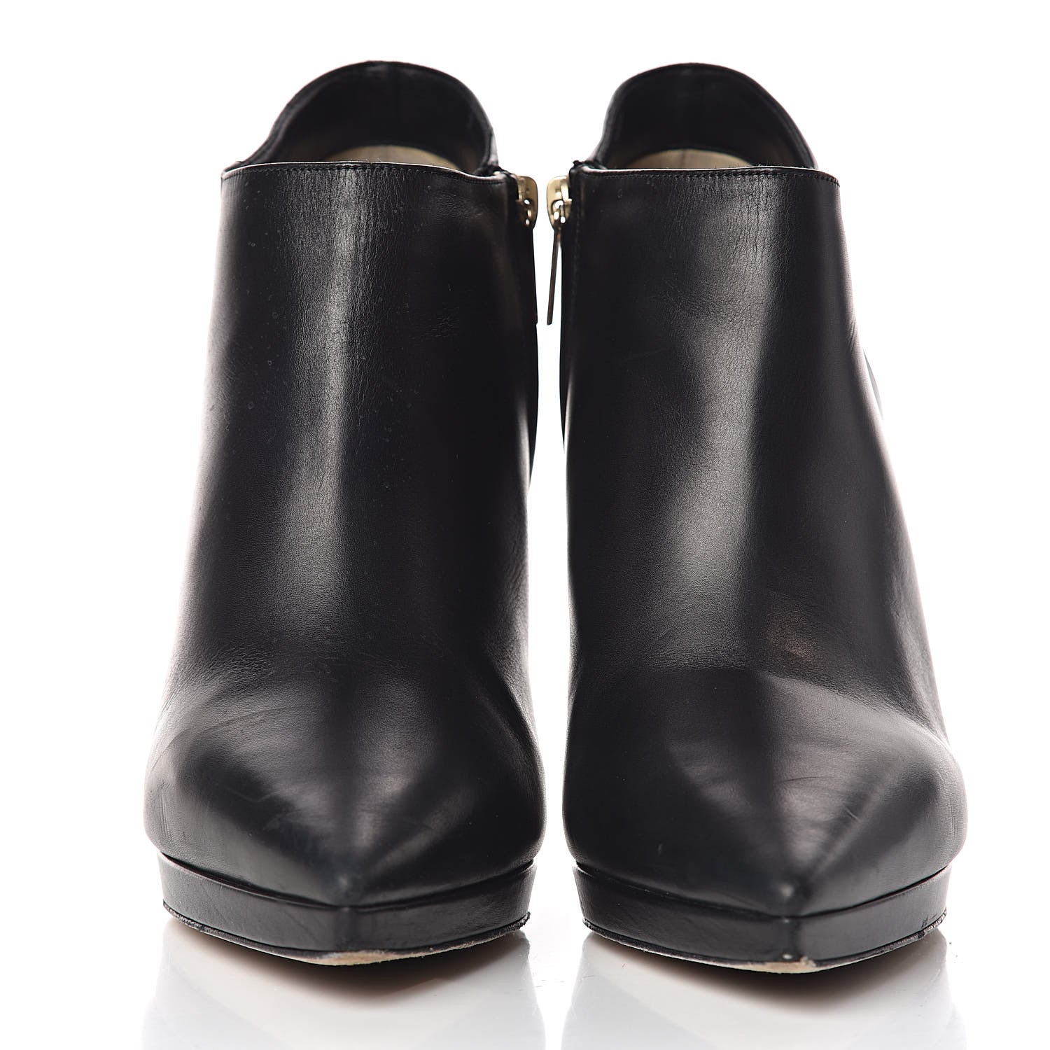 Jimmy Choo Shiny Grainy Lambskin Lindsey 100 Ankle Boots 40.5 Black 2 of 11