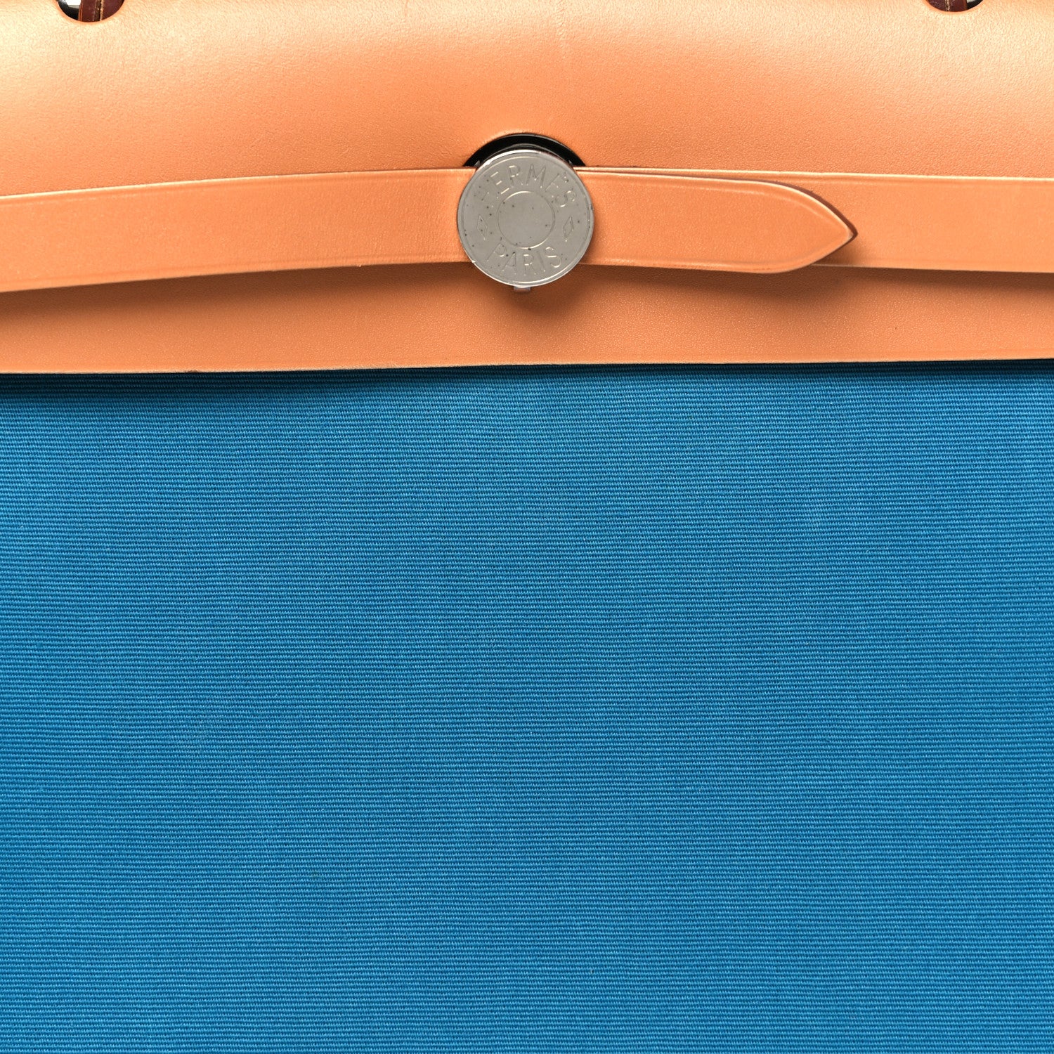Hermes Toile Officier Vache Hunter Herbag Zip PM 31 Bleu Izmir Fauve 8 of 10