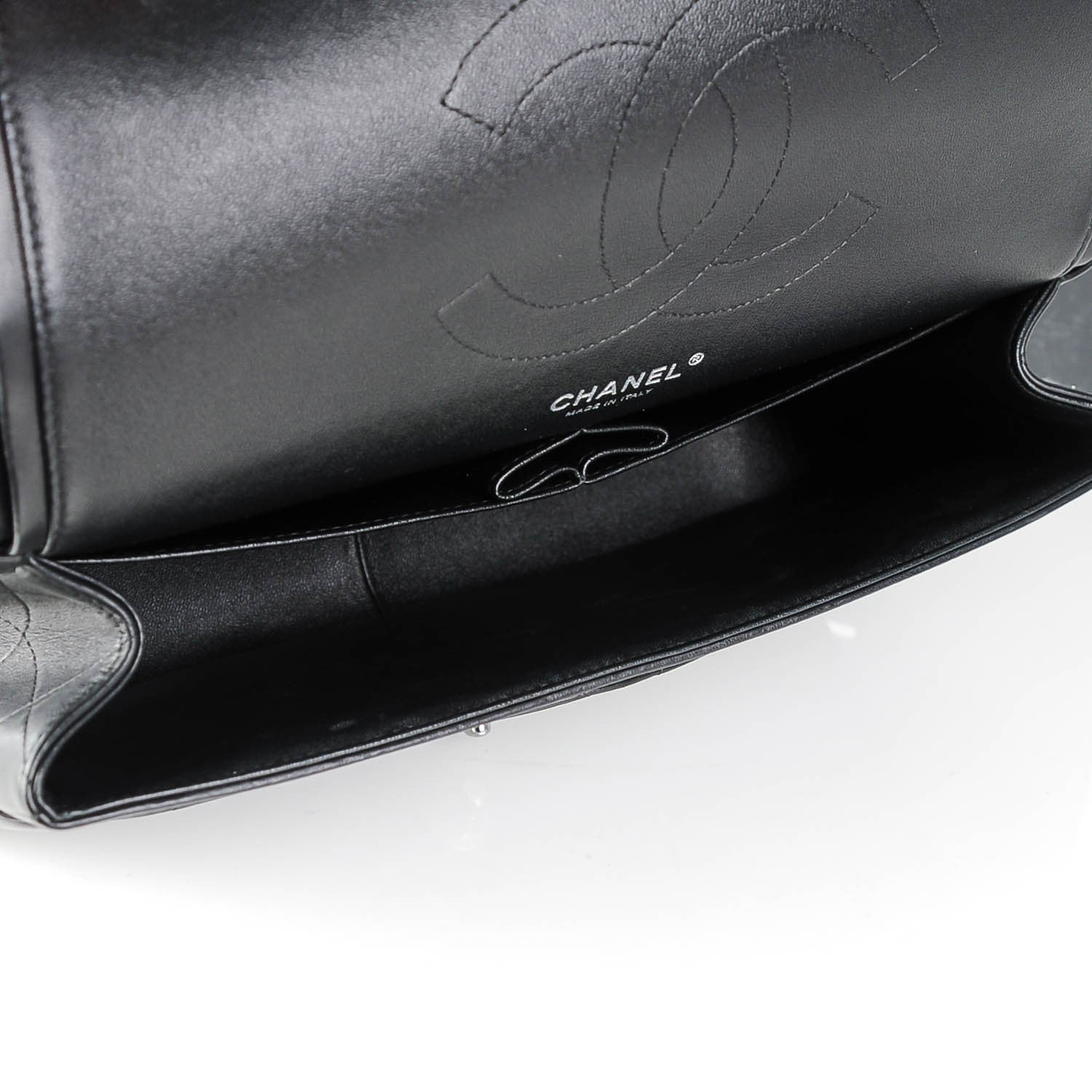 Chanel Lambskin Quilted Jumbo Double Flap Black 5 of 9