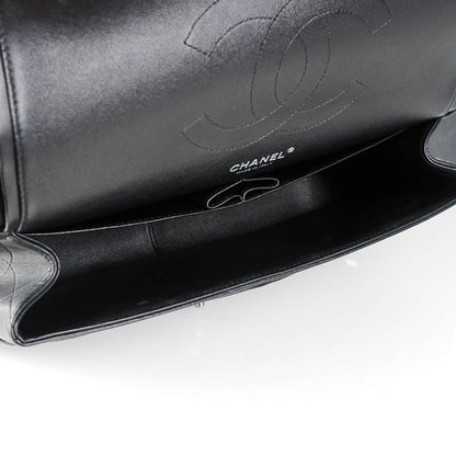 Chanel Lambskin Quilted Jumbo Double Flap Black 5 of 9