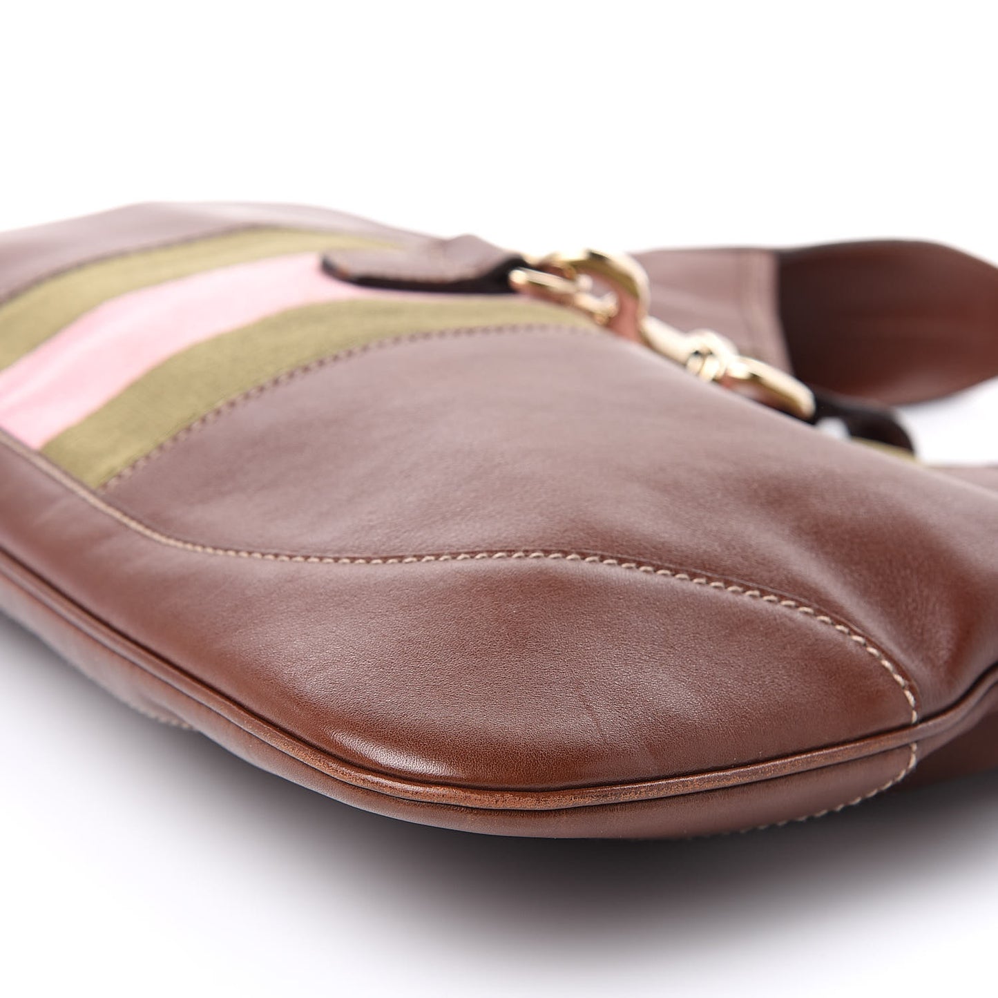 Calfskin Web Medium Jackie O Bouvier Hobo Brown