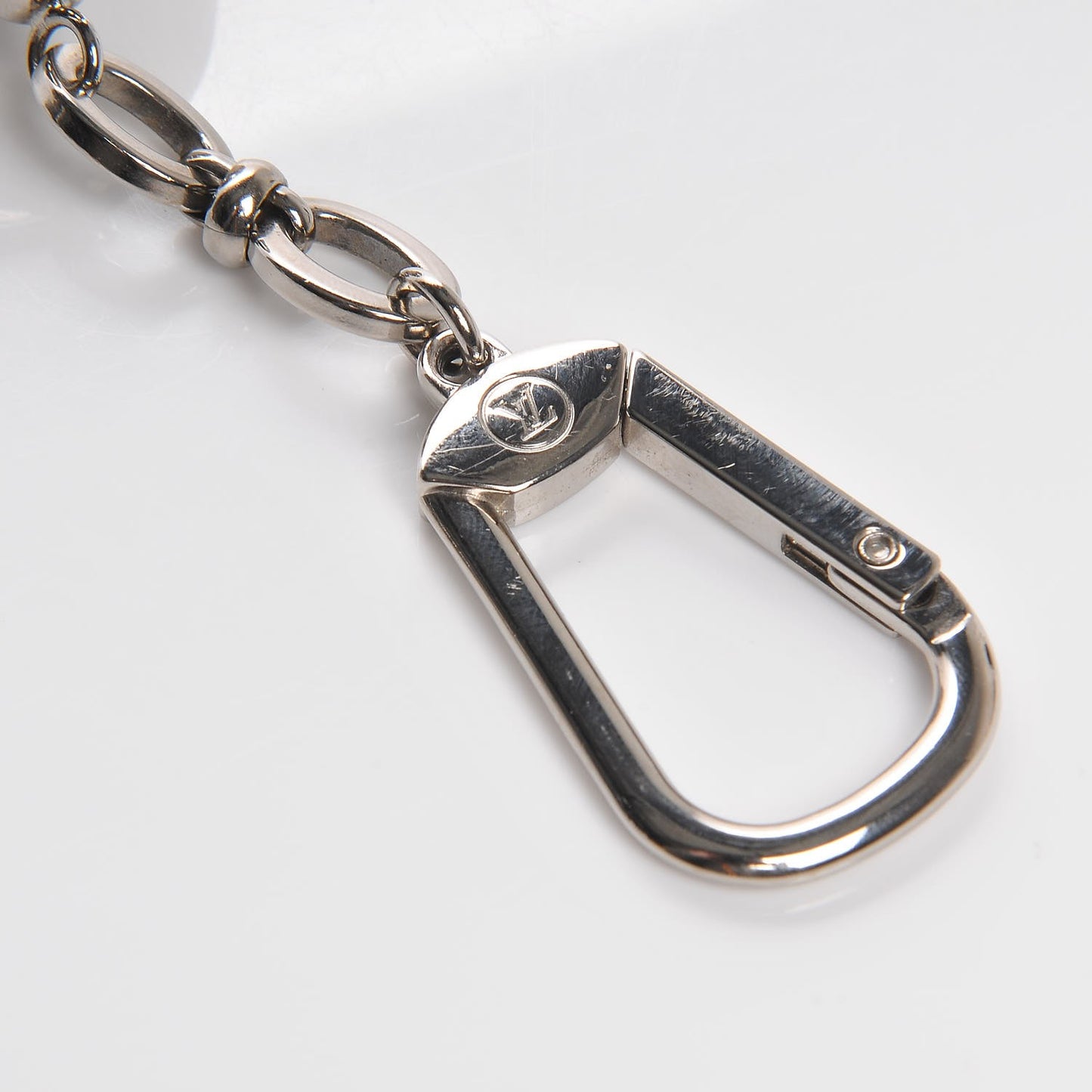 Ice Ball Key Holder Charm Silver