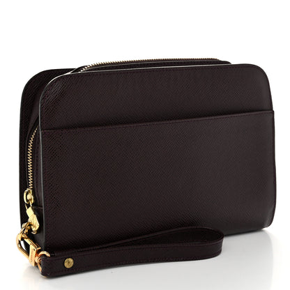 Louis Vuitton Taiga Baikal Pochette Acajou 3 of 9