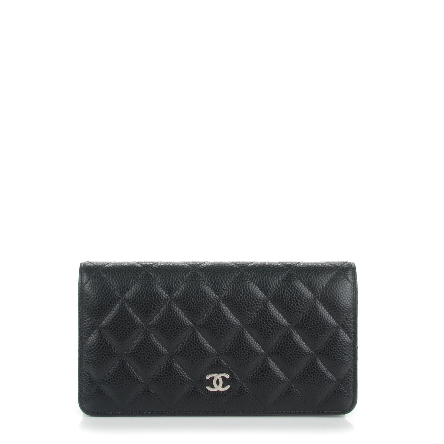 Chanel Caviar Quilted Yen Wallet Black 1 of 8