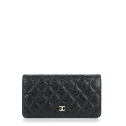 Chanel Caviar Quilted Yen Wallet Black 1 of 8