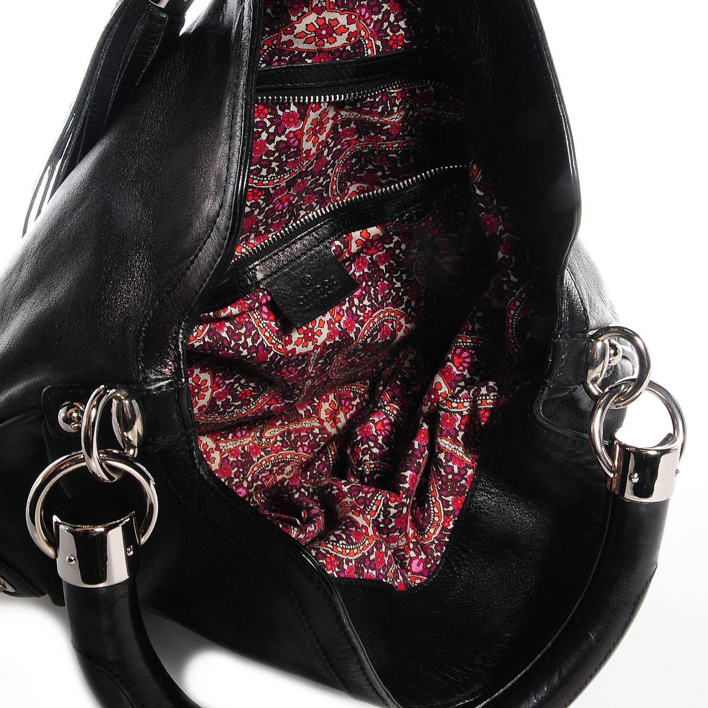 Calfskin Medium Indy Top Handle Hobo Black