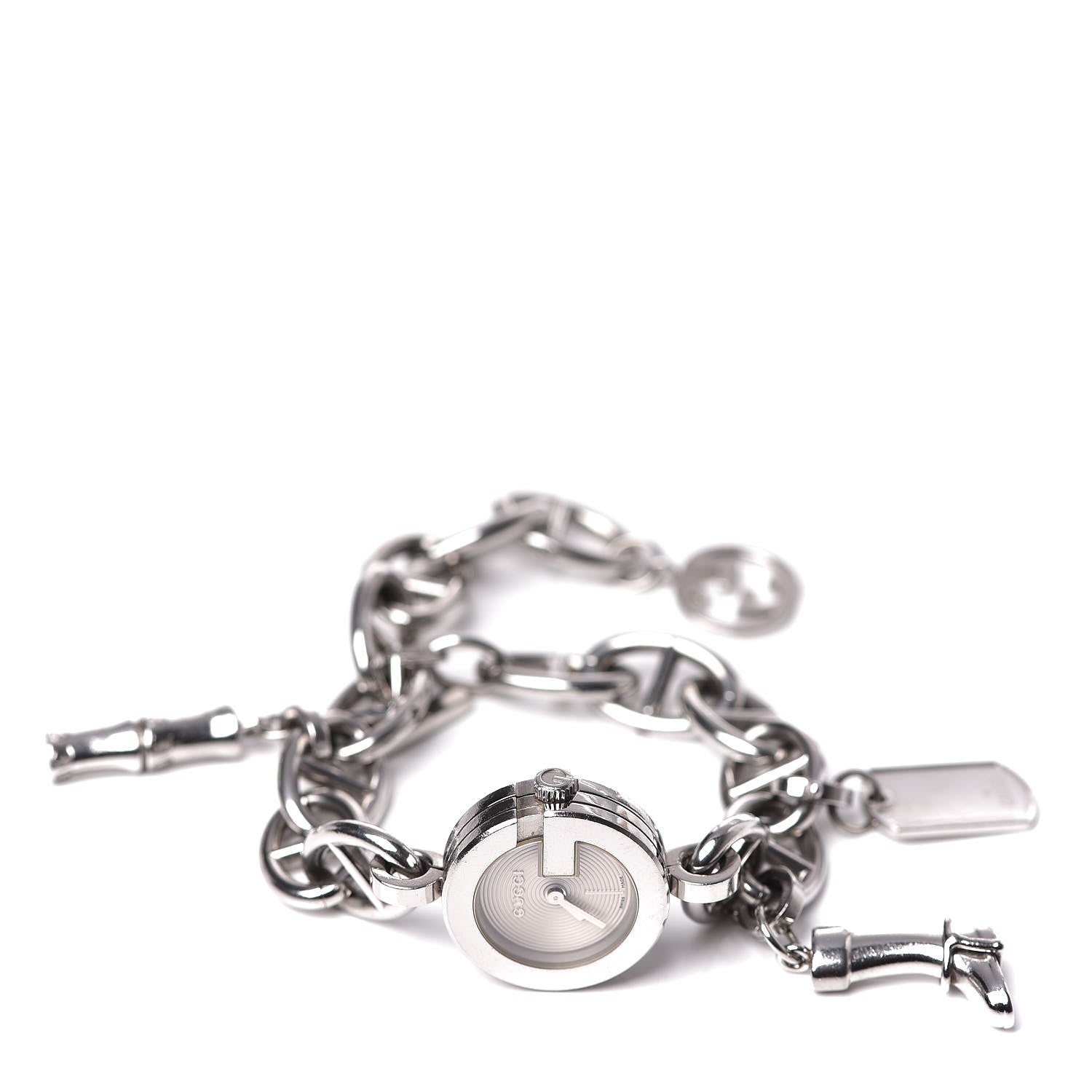 Gucci Stainless Steel 22mm G Charms Quartz Watch 3 of 8