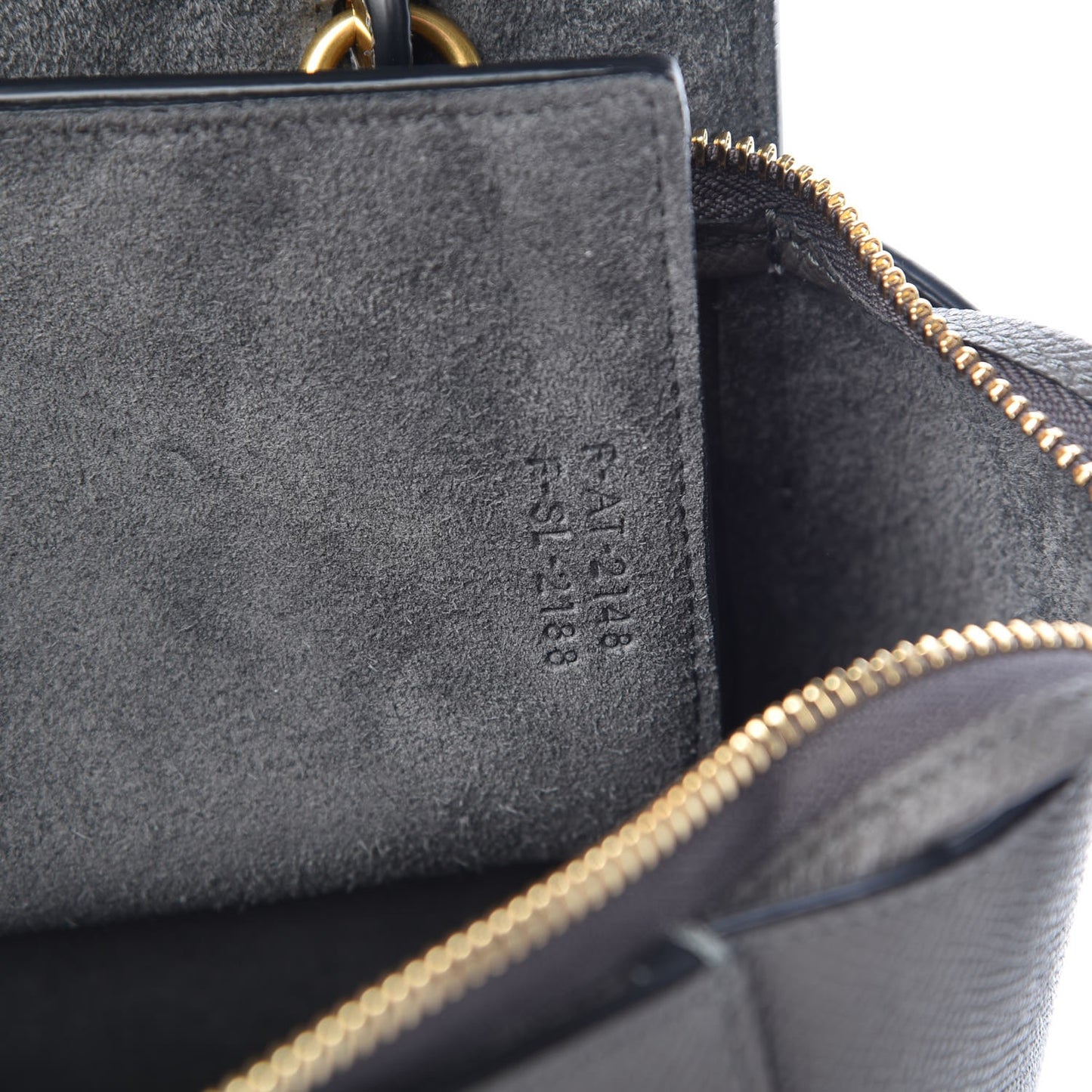 Grained Calfskin Micro Belt Bag Grey