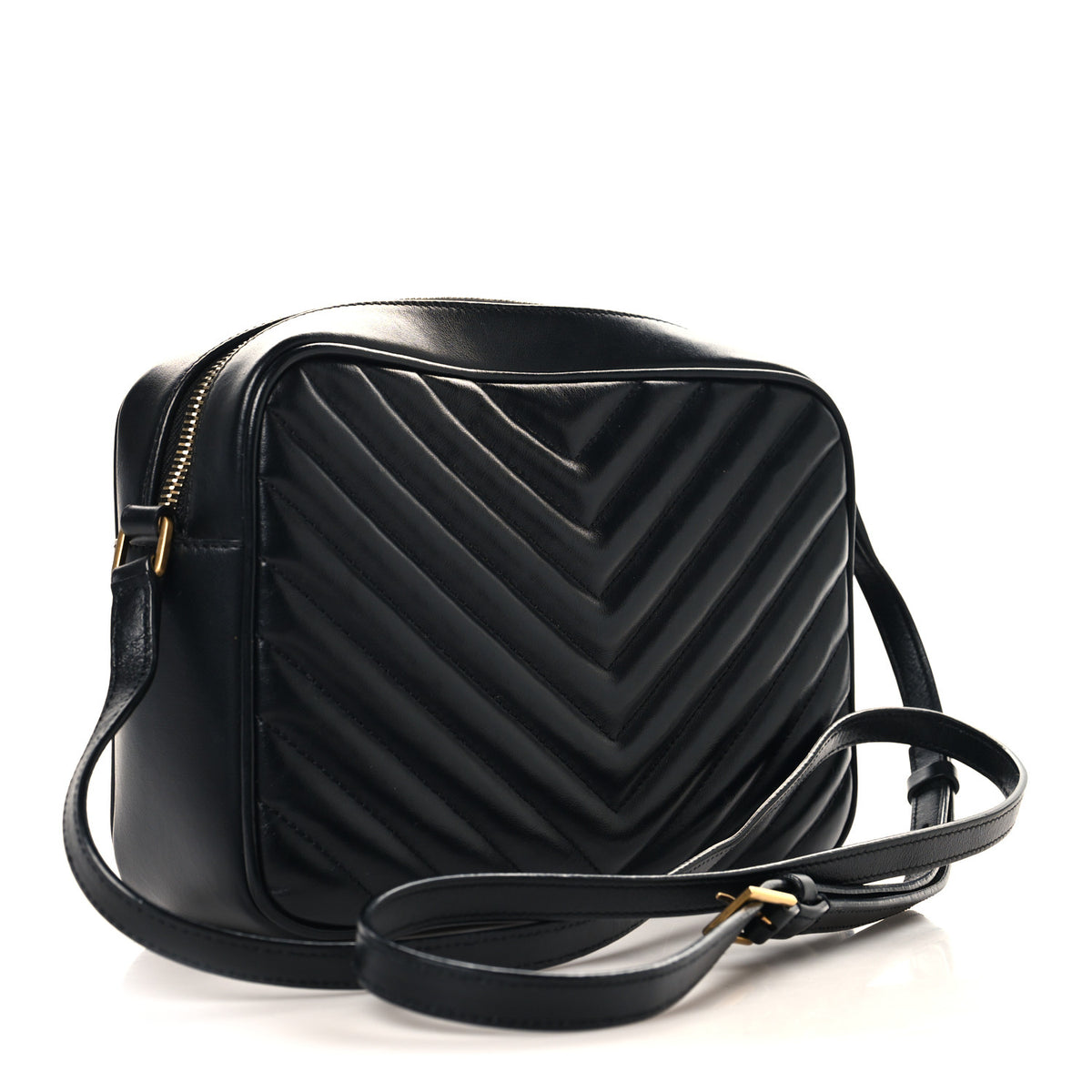 Saint Laurent Patent Mixed Matelasse Triquilt Small Monogram Satchel Black 2 of 10