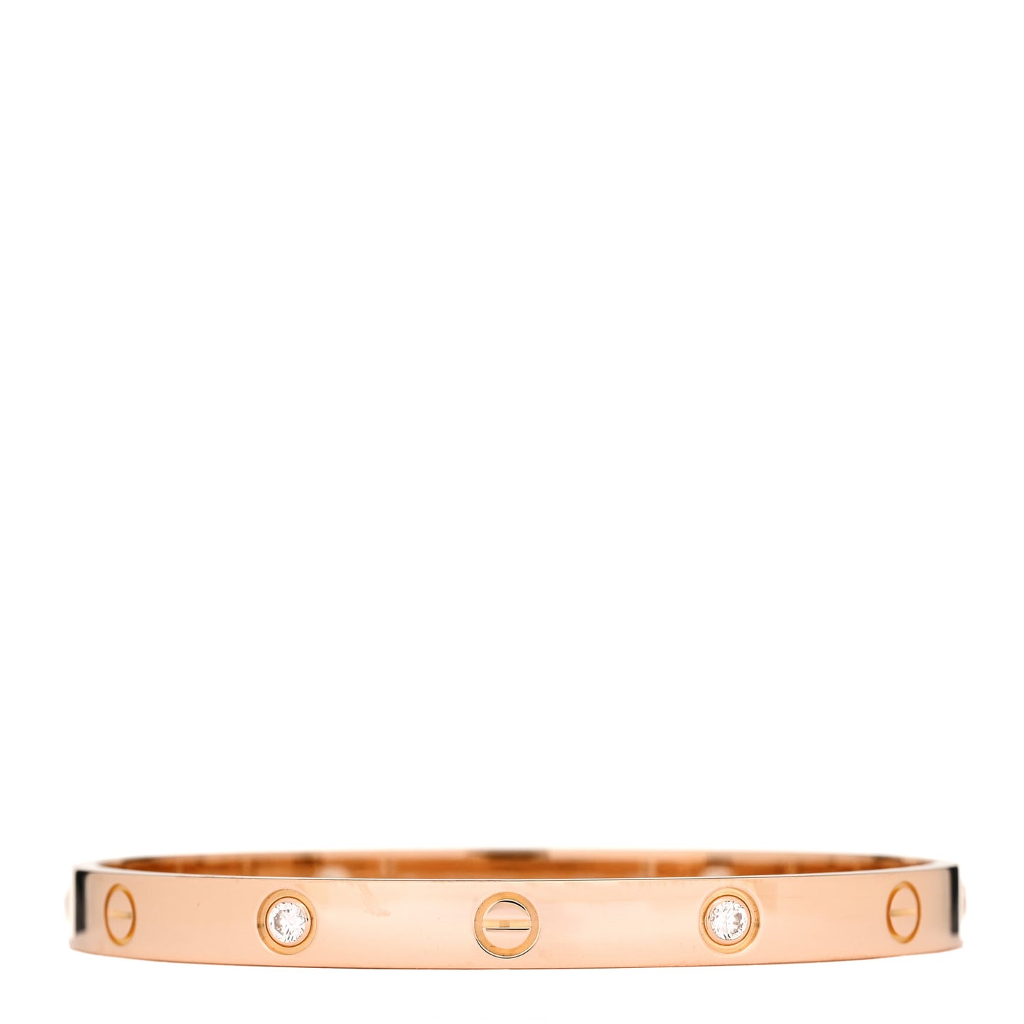 18K Pink Gold 4 Diamond LOVE Bracelet 18