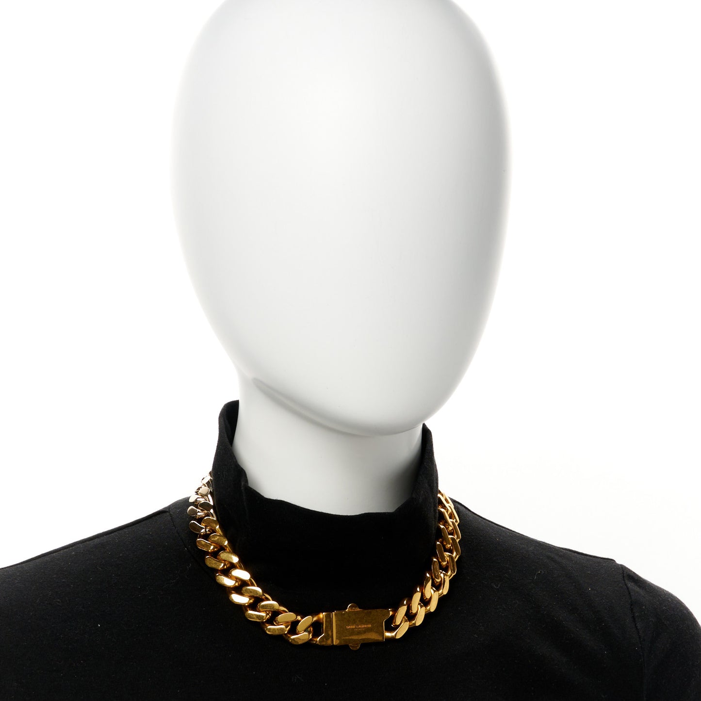 Metal Curb Chain Necklace Gold