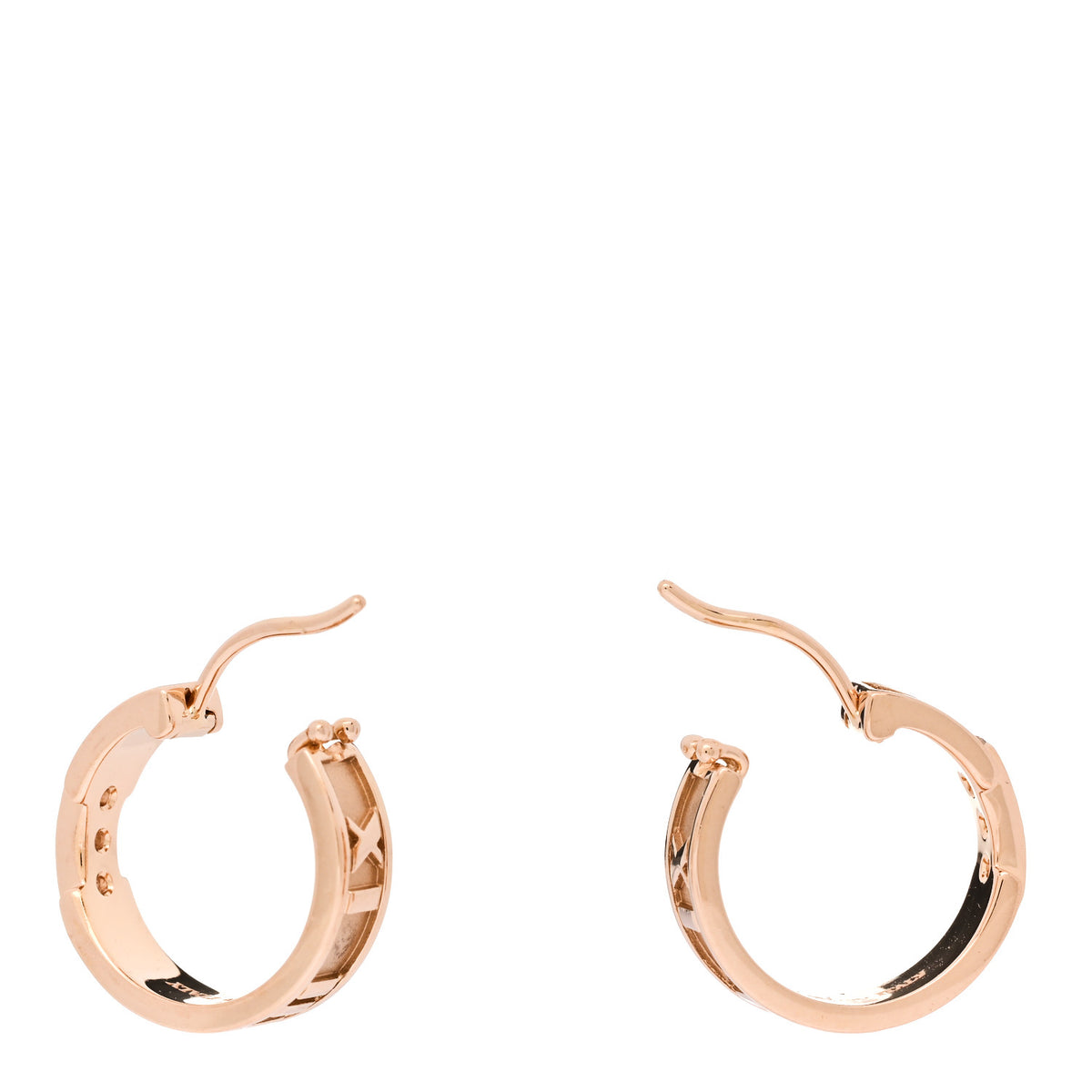 18K Rose Gold Diamond Atlas Hoop Earrings