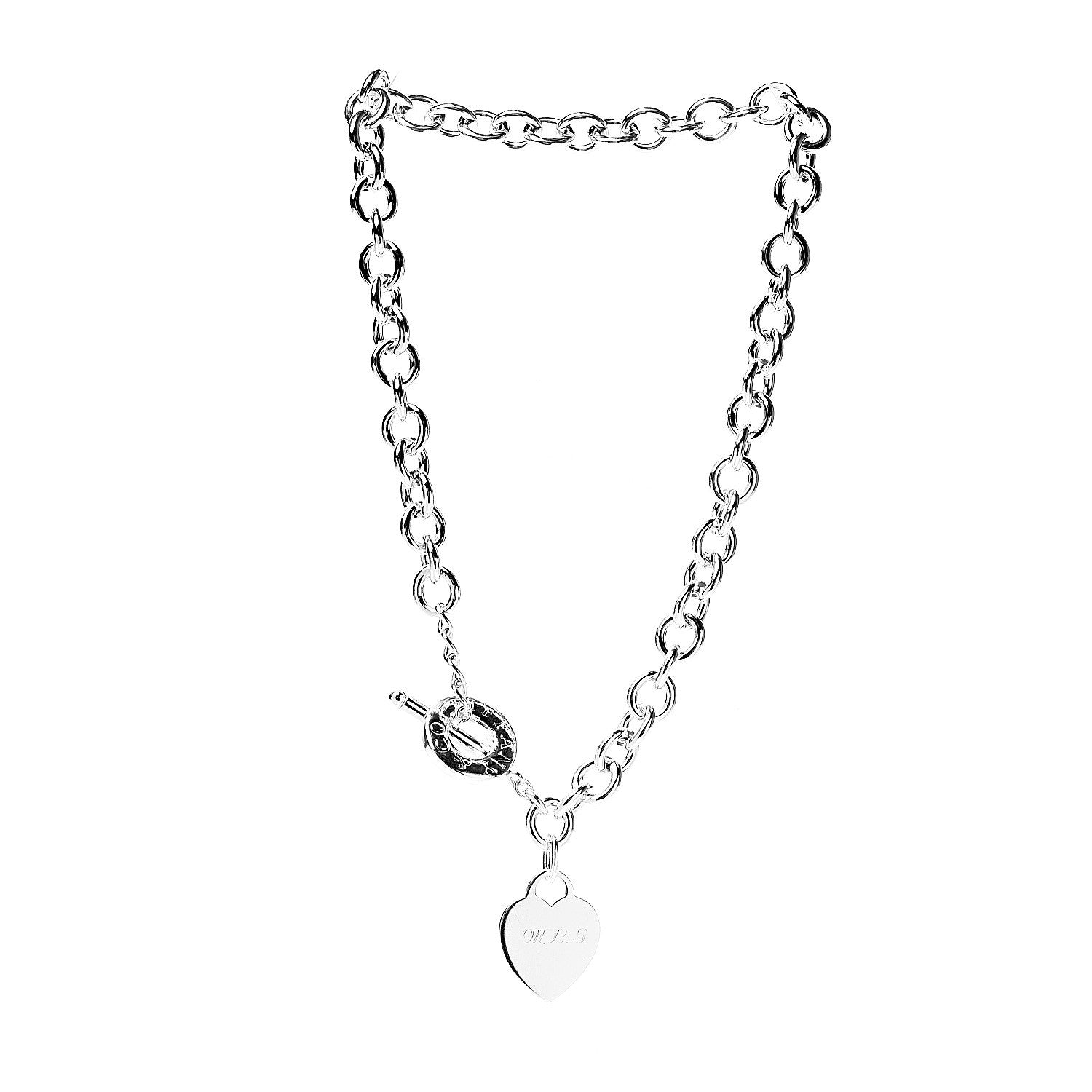 Tiffany Sterling Silver Heart Tag Toggle Necklace 2 of 4