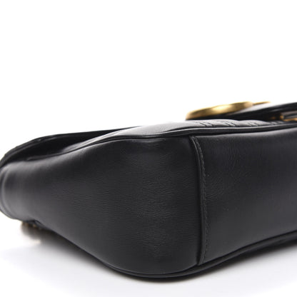 Gucci Calfskin Matelasse Small GG Marmont Shoulder Bag Black 7 of 9